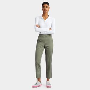 G/Fore Women Stretch Tech Twill Mid Rise Straight Tapered Leg Trousers Size 8